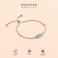 Gelang Enhypen Custom Logo Signature Tanda Tangan Kpop Aksesoris Bias Engene Serut Stainless Silver | Enhypen Bracelet