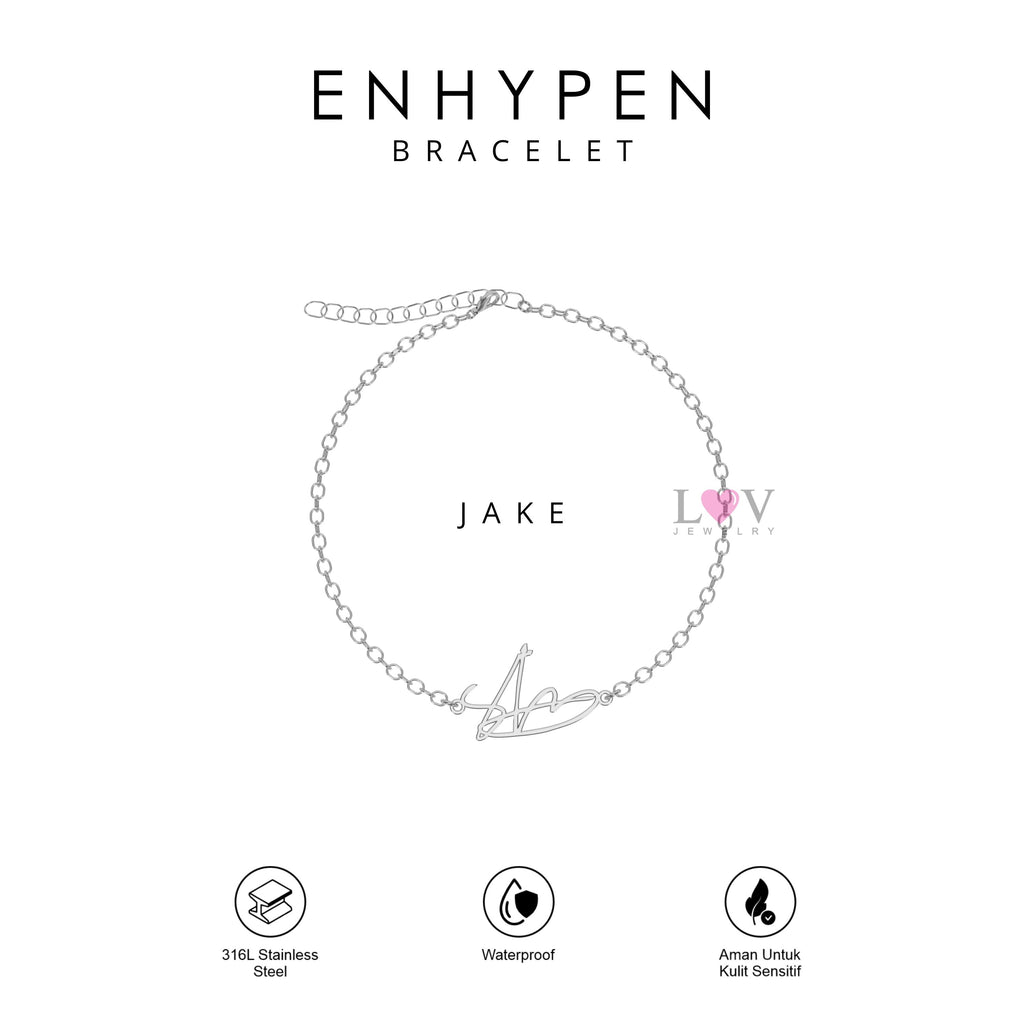 Gelang Tanda Tangan Enhypen Handwriting Signature Aksesoris Gift Engene Heeseung Jay Jake Sunghoon Sunoo Jungwon Niki - Enhypen Bracelet