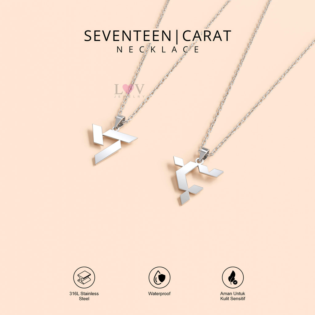 Kalung Logo Seventeen Kpop Carat Stainless Steel Anti Karat Aksesoris Kpopers - Seventeen Necklace