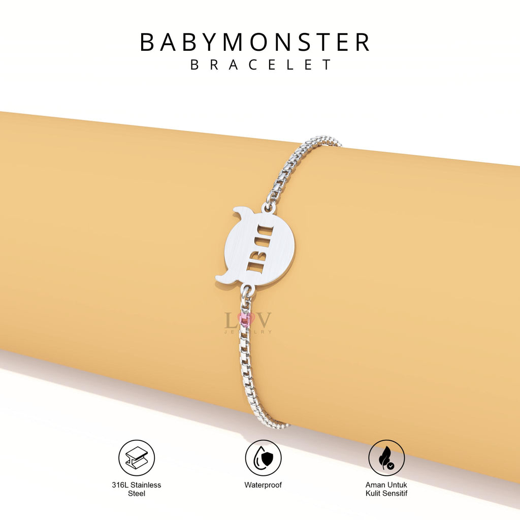 Gelang Baemon Monstiez Serut Bracelet Kpop Stainless Steel Anti Karat - Babymonster Bracelet