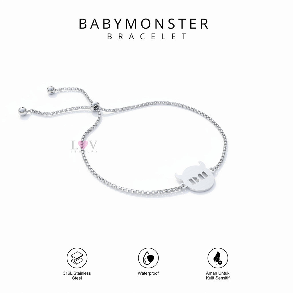 Gelang Baemon Monstiez Serut Bracelet Kpop Stainless Steel Anti Karat - Babymonster Bracelet