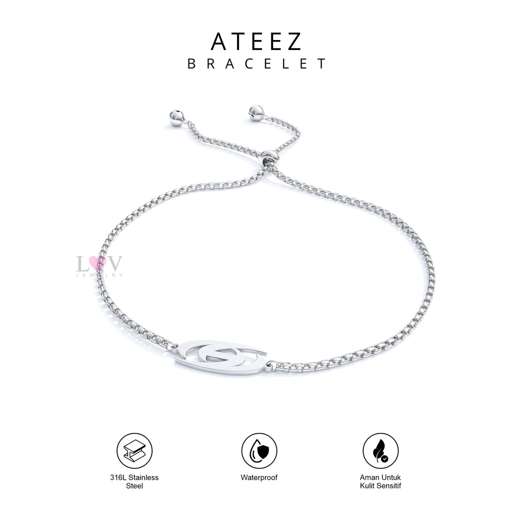 Gelang ATEEZ ATINY Edition Kpop Inspired Bracelet Aksesoris Stainless Steel Anti Karat Korean Style Unisex - Ateez Bracelet