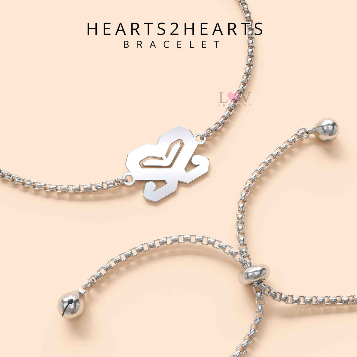 Gelang Hearts2Hearts Hachu Cantik Serut Logo Kpop Korea Anti Karat Adjustable - Hearts2Hearts Bracelet