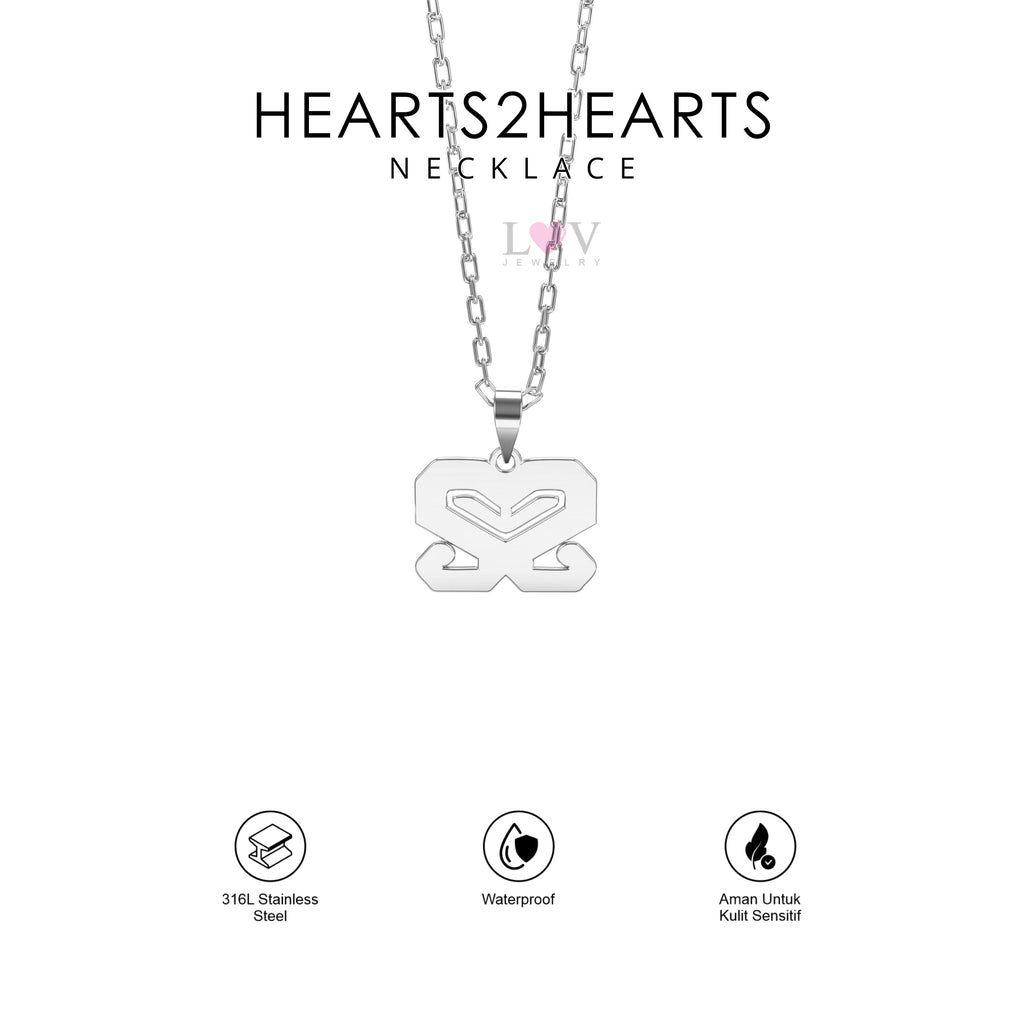Kalung Hearts2Hearts Hachu Aksesoris Fandom Kpop Stainless Anti Karat - Hearts2Hearts Necklace