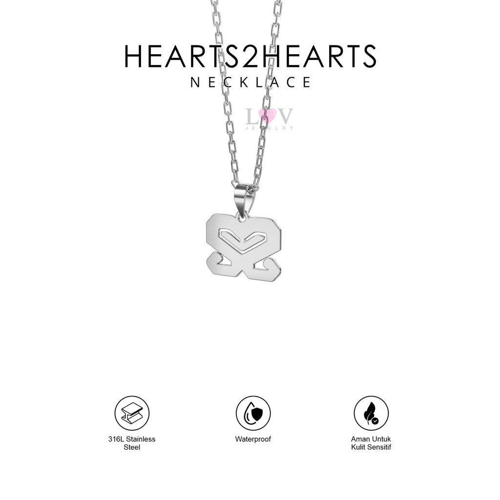 Kalung Hearts2Hearts Hachu Aksesoris Fandom Kpop Stainless Anti Karat - Hearts2Hearts Necklace