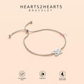 Gelang Hearts2Hearts Hachu Cantik Serut Logo Kpop Korea Anti Karat Adjustable - Hearts2Hearts Bracelet