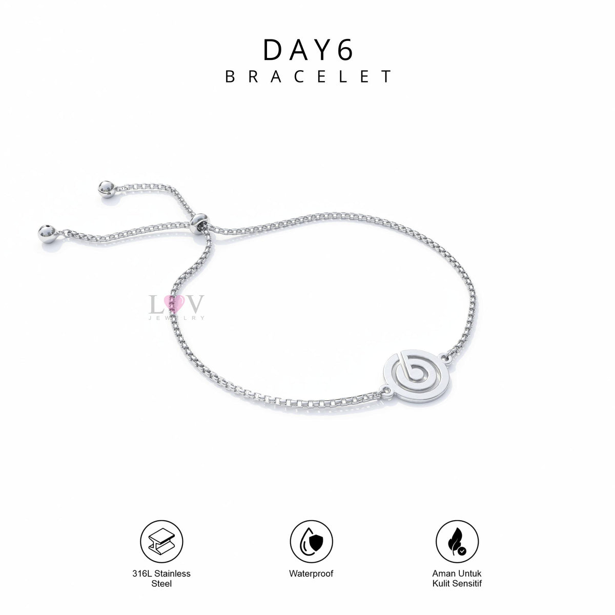 Gelang Day6 My Day Bracelet Stainless Steel Anti Karat Aksesoris Korean Inspired Kpop The Decade Anniversary - Day6 Bracelet
