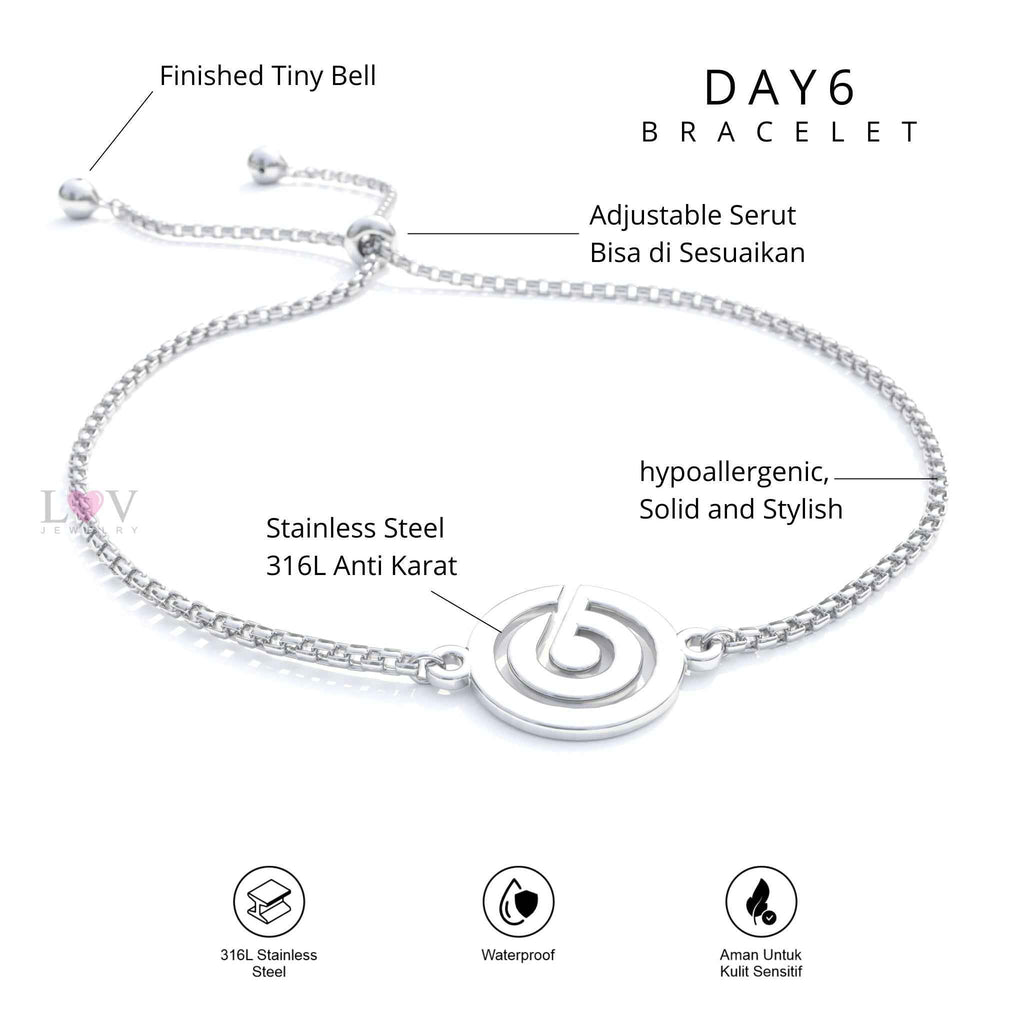 Gelang Day6 My Day Bracelet Stainless Steel Anti Karat Aksesoris Korean Inspired Kpop The Decade Anniversary - Day6 Bracelet