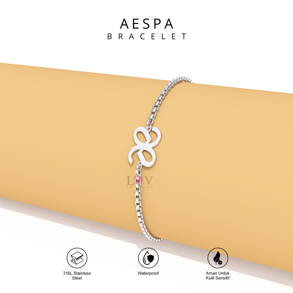 Gelang Aespa MY Bracelet Kpop Stainless Steel Anti Karat Korean Inspired Aksesoris Kpopers Karina Winter Giselle Ningning - Aespa Bracelet