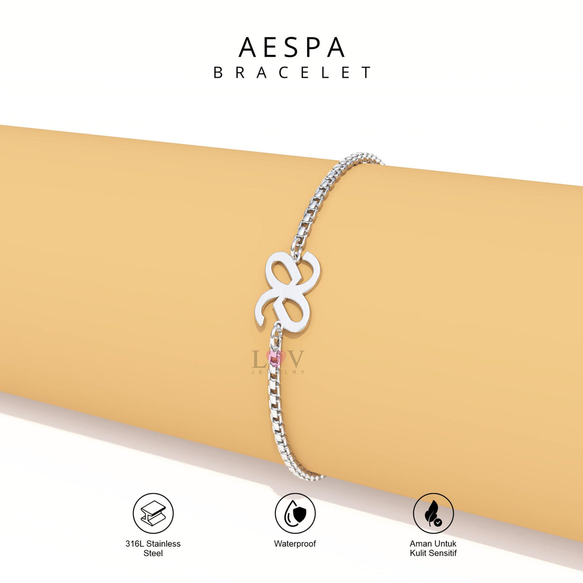 Gelang Aespa MY Bracelet Kpop Stainless Steel Anti Karat Korean Inspired Aksesoris Kpopers Karina Winter Giselle Ningning - Aespa Bracelet