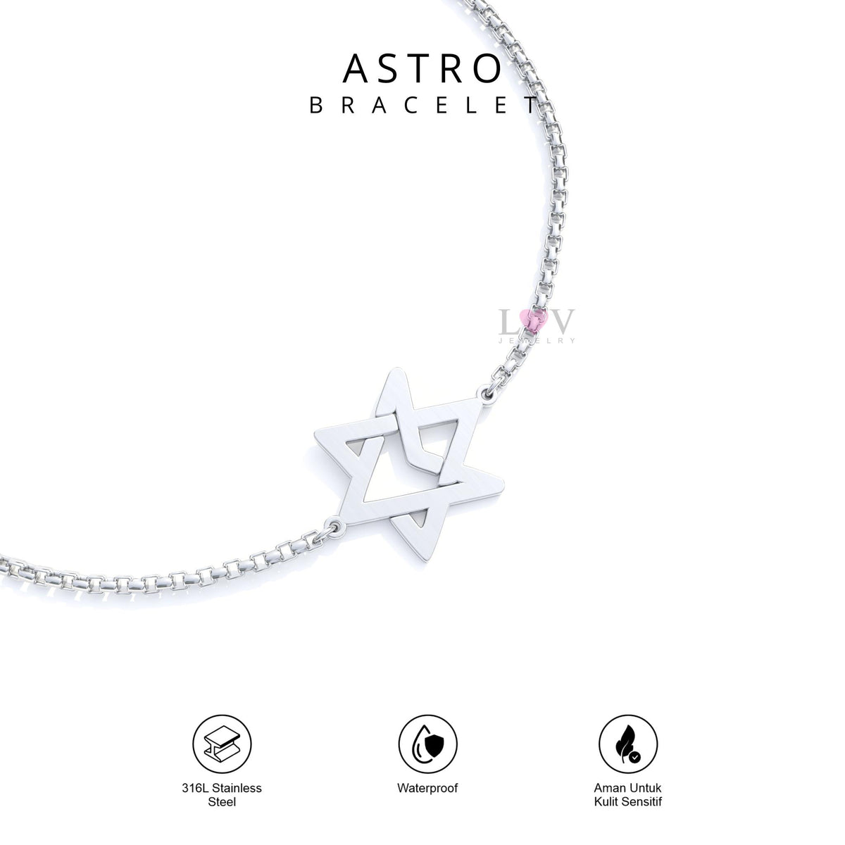 Gelang Astro Aroha Edition Kpop Inspired Bracelet Aksesoris Stainless Steel Anti Karat Kpopers - Astro Bracelet