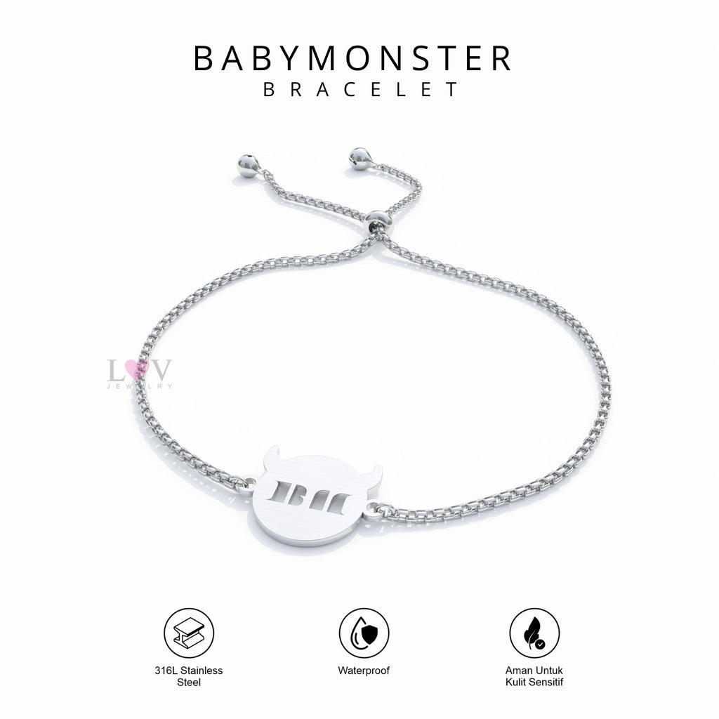 Gelang Baemon Monstiez Serut Bracelet Kpop Stainless Steel Anti Karat - Babymonster Bracelet