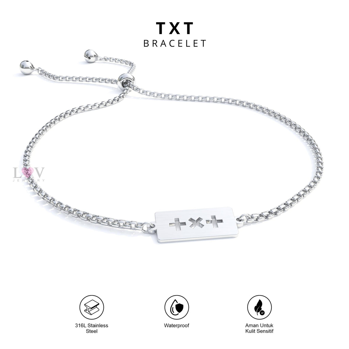 Gelang TXT We Are Tomorrow By Together Kpop MOA Moment of Alwaysness Stainless Anti Karat - TXT Bracelet