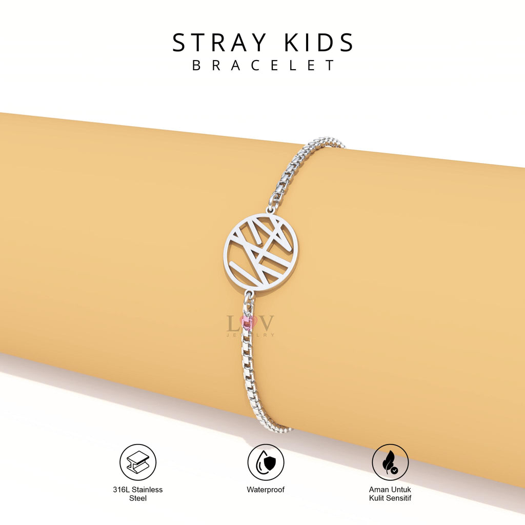 Gelang Stray Kids STAY Back Door Bracelet Kpop Stainless Anti Karat Aksesoris Unisex - Stray Kids Bracelet