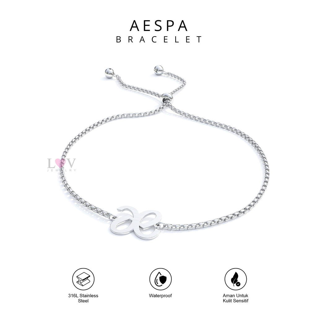 Gelang Aespa MY Bracelet Kpop Stainless Steel Anti Karat Korean Inspired Aksesoris Kpopers Karina Winter Giselle Ningning - Aespa Bracelet