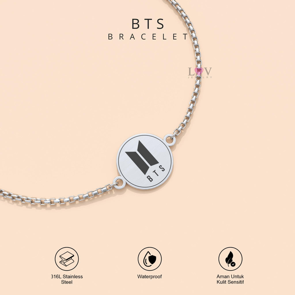 Gelang BTS Borahae ARMY OT7 Adjustable Aksesoris Kado Bias Kpop Korea Bangtan - BTS Bracelet