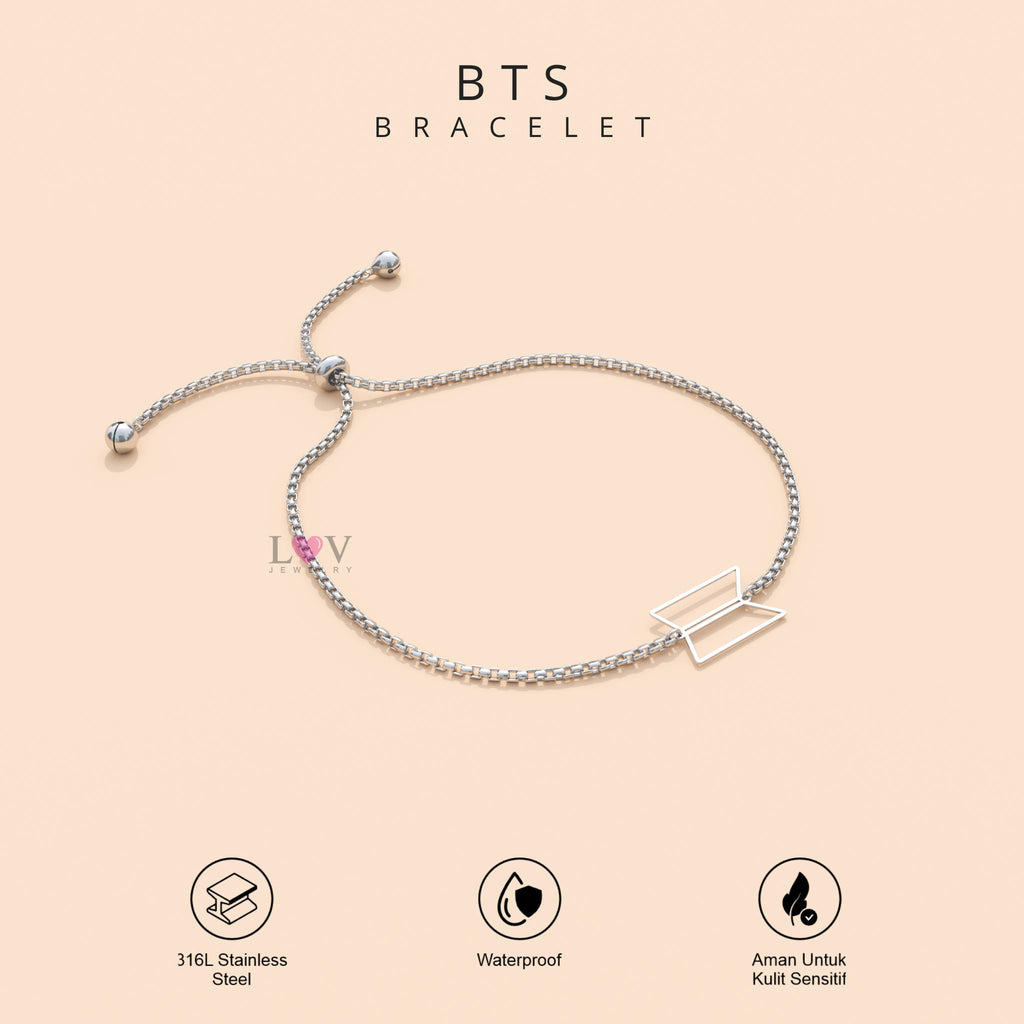 Gelang BTS Borahae ARMY OT7 Adjustable Aksesoris Kado Bias Kpop Korea Bangtan - BTS Bracelet