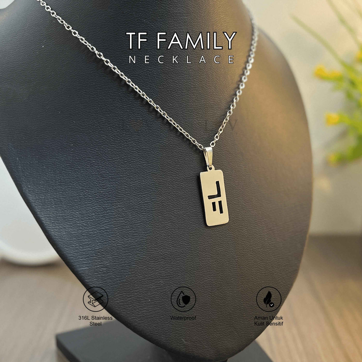 Kalung TF Family | Kalung Logo Buat Fans TF Family C-POP Desain Eksklusif Aesthetic | TF Family Necklace