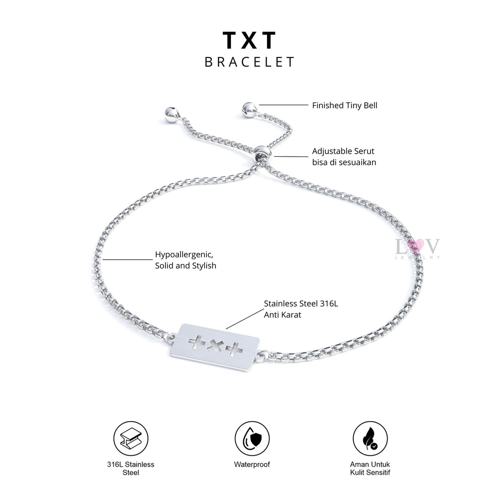 Gelang TXT We Are Tomorrow By Together Kpop MOA Moment of Alwaysness Stainless Anti Karat - TXT Bracelet