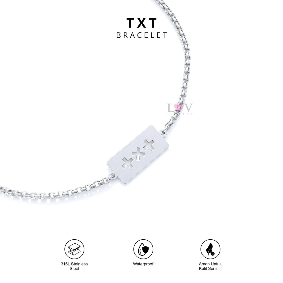Gelang TXT We Are Tomorrow By Together Kpop MOA Moment of Alwaysness Stainless Anti Karat - TXT Bracelet