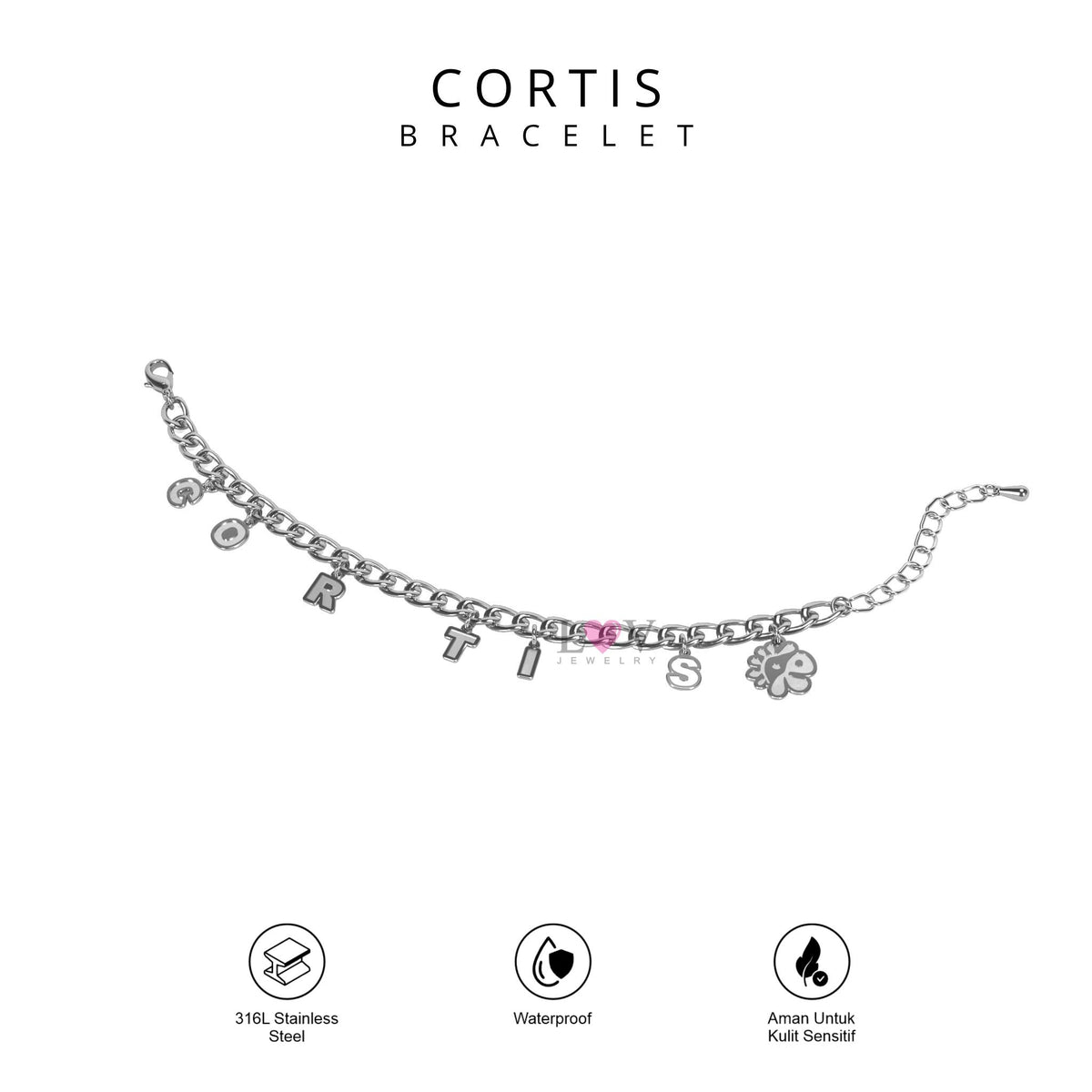 Gelang CORTIS Chain - Fanmade Aksesoris Kpopers Korea Stainless Steel Anti Karat - Cortis Bracelet