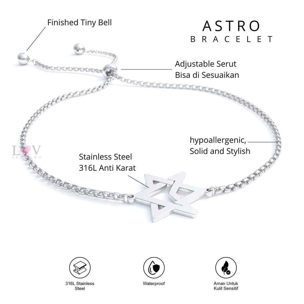Gelang Astro Aroha Edition Kpop Inspired Bracelet Aksesoris Stainless Steel Anti Karat Kpopers - Astro Bracelet