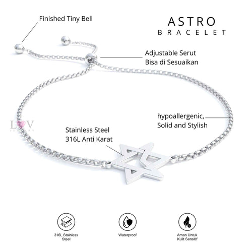 Gelang Astro Aroha Edition Kpop Inspired Bracelet Aksesoris Stainless Steel Anti Karat Kpopers - Astro Bracelet