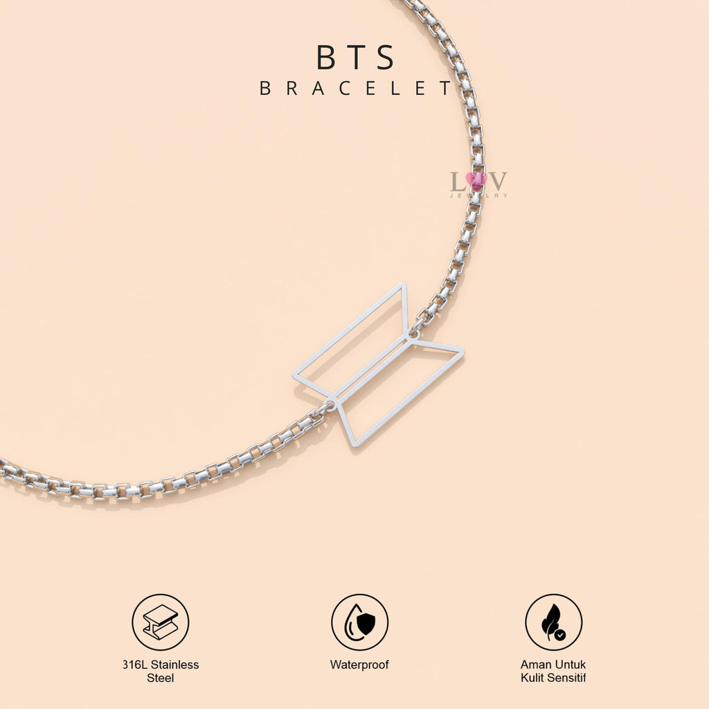Gelang BTS Borahae ARMY OT7 Adjustable Aksesoris Kado Bias Kpop Korea Bangtan - BTS Bracelet