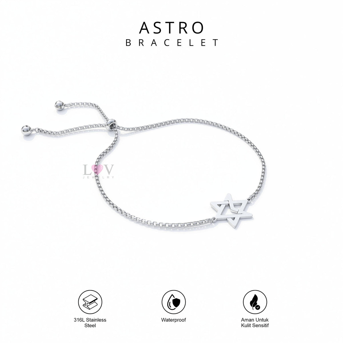 Gelang Astro Aroha Edition Kpop Inspired Bracelet Aksesoris Stainless Steel Anti Karat Kpopers - Astro Bracelet