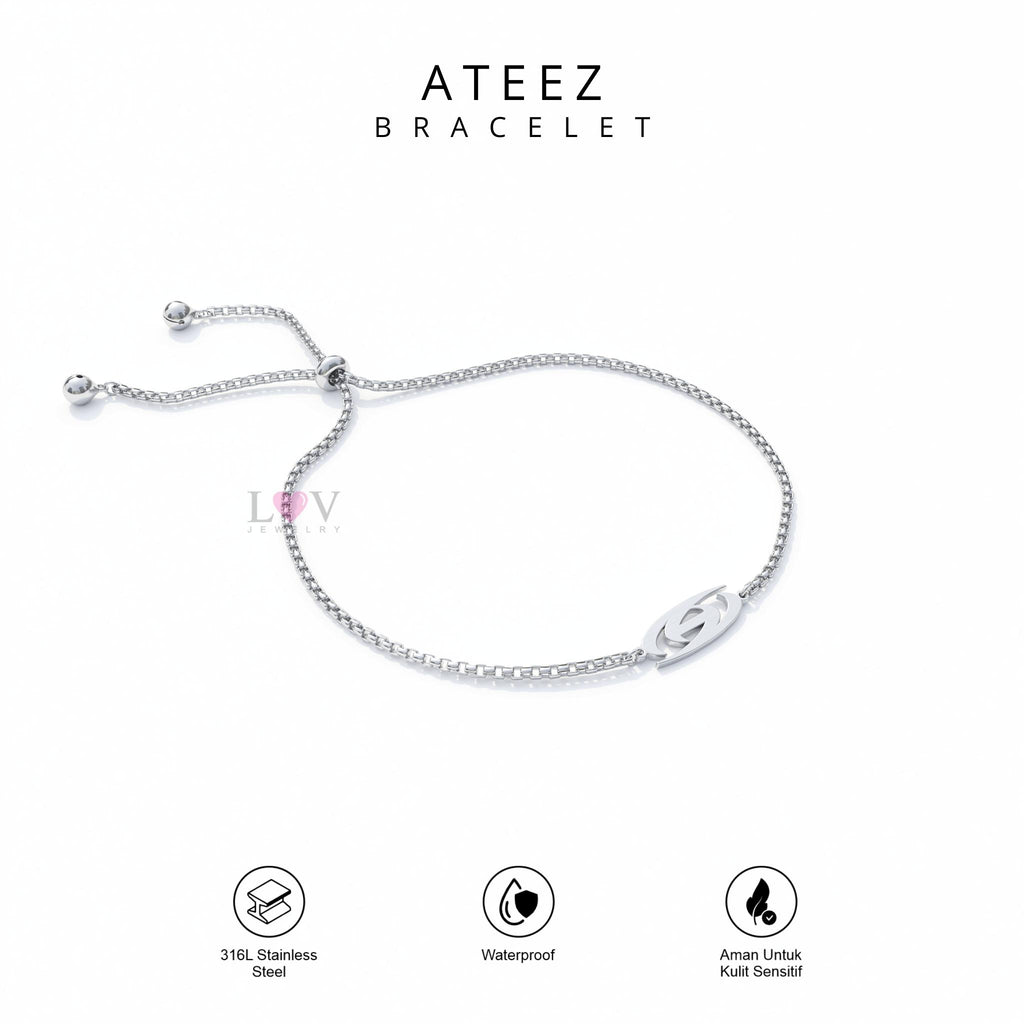 Gelang ATEEZ ATINY Edition Kpop Inspired Bracelet Aksesoris Stainless Steel Anti Karat Korean Style Unisex - Ateez Bracelet