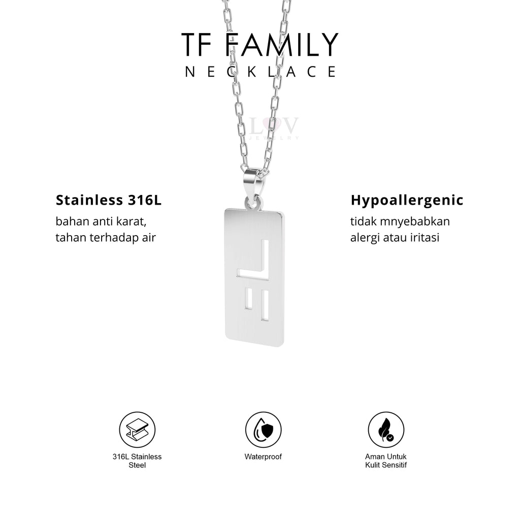 Kalung TF Family | Kalung Logo Buat Fans TF Family C-POP Desain Eksklusif Aesthetic | TF Family Necklace