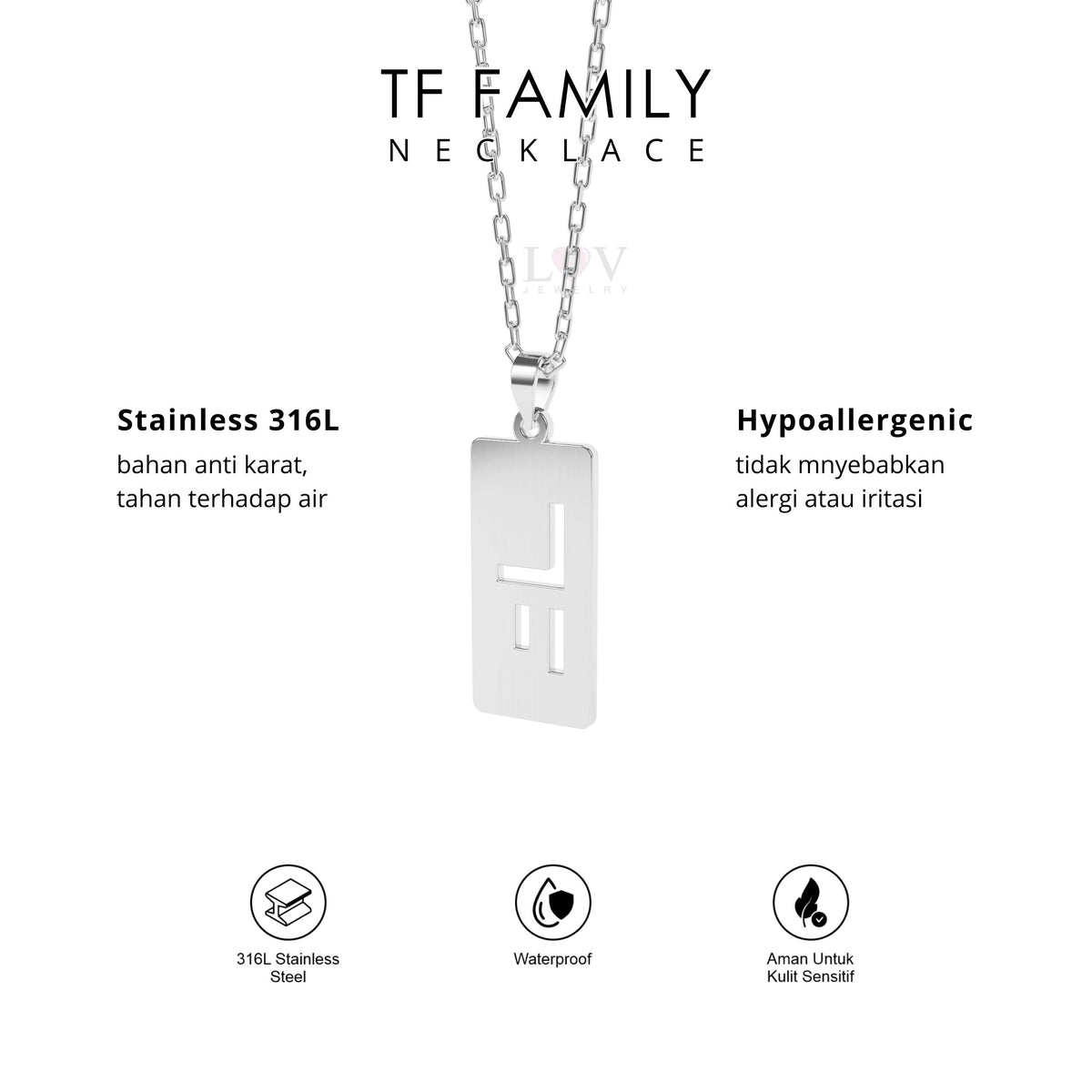 Kalung TF Family | Kalung Logo Buat Fans TF Family C-POP Desain Eksklusif Aesthetic | TF Family Necklace