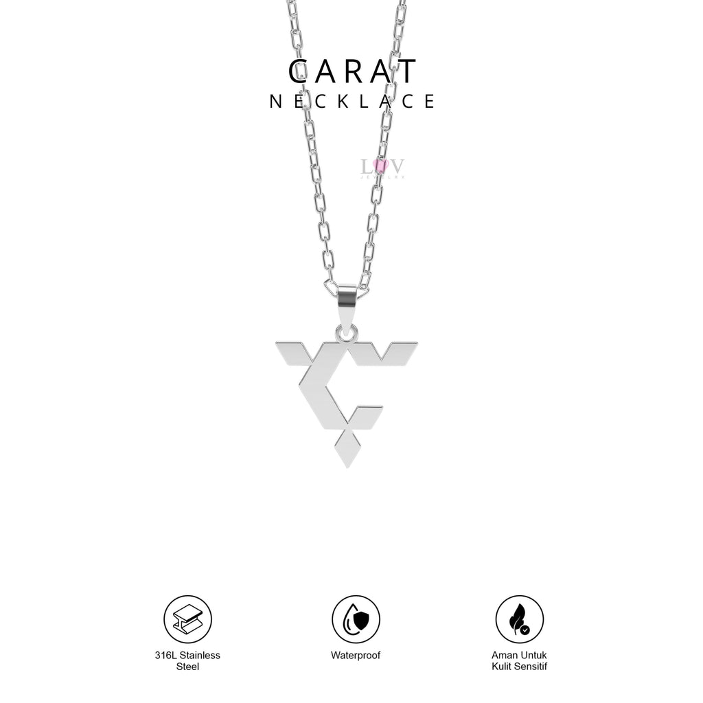Kalung Logo Seventeen Kpop Carat Stainless Steel Anti Karat Aksesoris Kpopers - Seventeen Necklace
