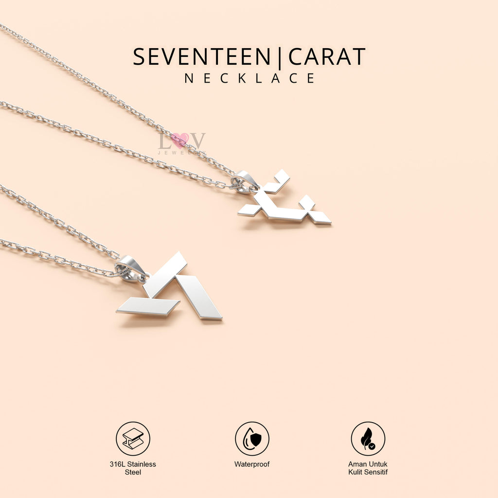 Kalung Logo Seventeen Kpop Carat Stainless Steel Anti Karat Aksesoris Kpopers - Seventeen Necklace
