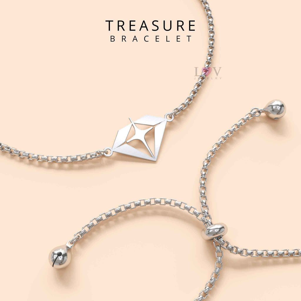 Gelang Treasure Teume Aesthetic Anti Karat Aksesoris Kpop Korea Style Serut Adjustable - Treasure Bracelet