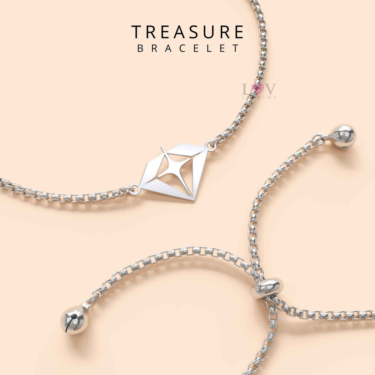 Gelang Treasure Teume Aesthetic Anti Karat Aksesoris Kpop Korea Style Serut Adjustable - Treasure Bracelet