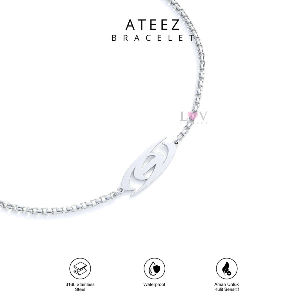 Gelang ATEEZ ATINY Edition Kpop Inspired Bracelet Aksesoris Stainless Steel Anti Karat Korean Style Unisex - Ateez Bracelet