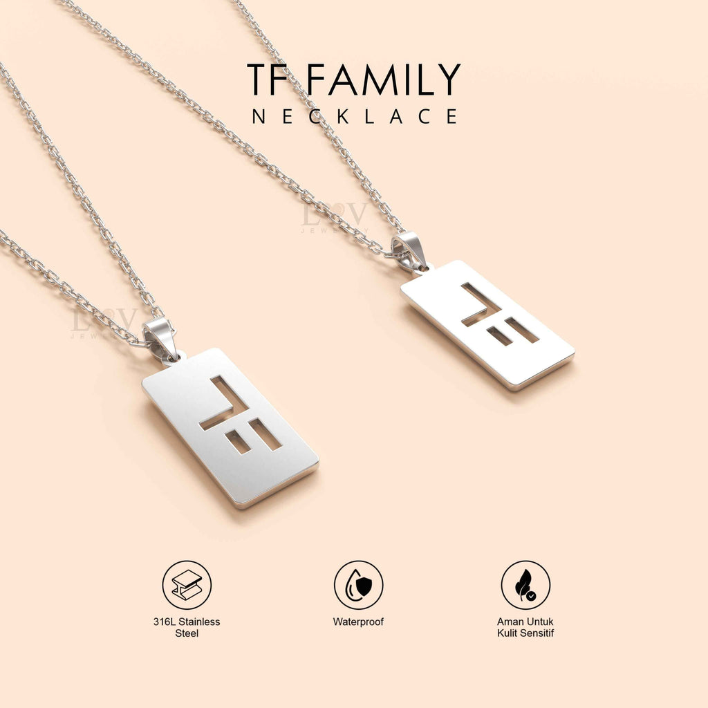 Kalung TF Family | Kalung Logo Buat Fans TF Family C-POP Desain Eksklusif Aesthetic | TF Family Necklace