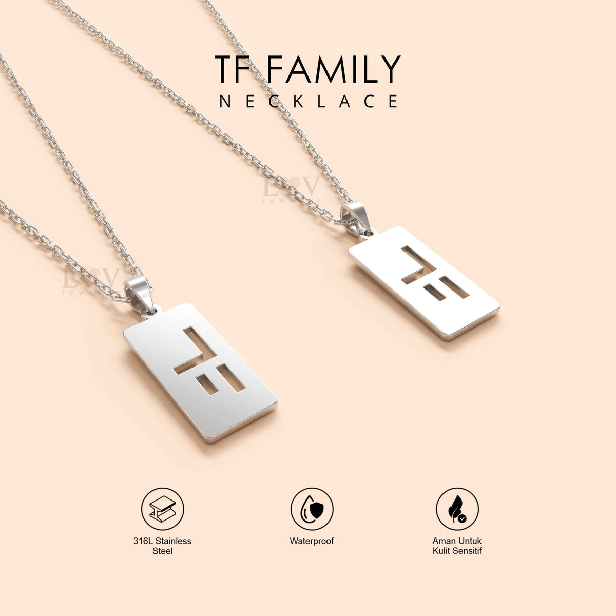 Kalung TF Family | Kalung Logo Buat Fans TF Family C-POP Desain Eksklusif Aesthetic | TF Family Necklace